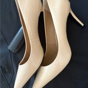 Calvin Klein Textured Cream Heels